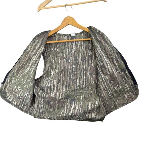 Vintage Realtree Camo Hunting Vest Mens Medium Made USA Utility Game Bag Pockets - Picture 3 of 15